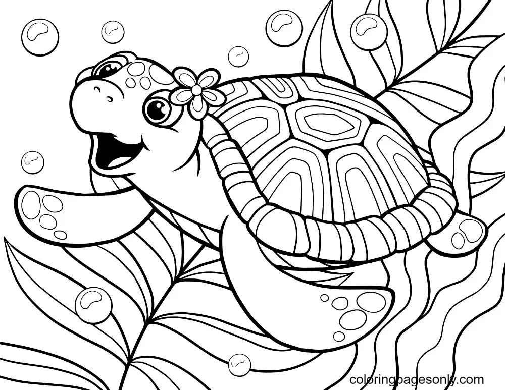 Turtle coloring pages printable for free download