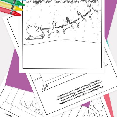 Free christmas coloring book twas the night before christmas kids activities blog