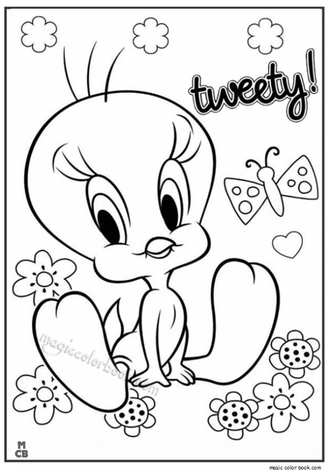 Get this tweety bird coloring pages free printable