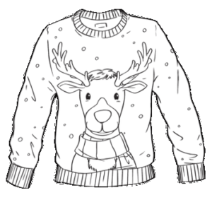 Christmas sweater coloring pages printable for free download