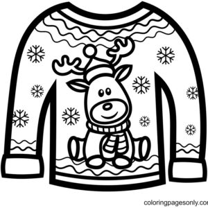 Christmas sweater coloring pages printable for free download