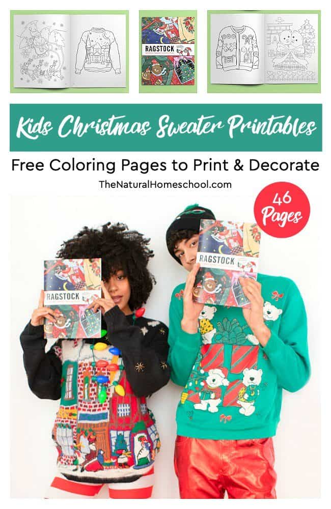 Kids christmas sweater printables free coloring pages to print decorate