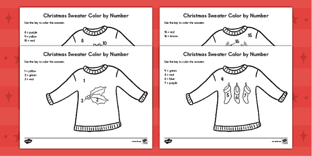 Christmas lor by number activity