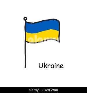 Ukraine flag or pennant isolated on white background pennant flag icon stock vector image art