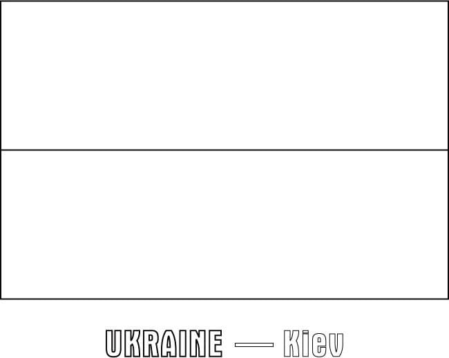 Free printable ukraine flag coloring page