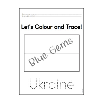 Ukraine posters trace color sheets ukraine flag printable coloring sheets