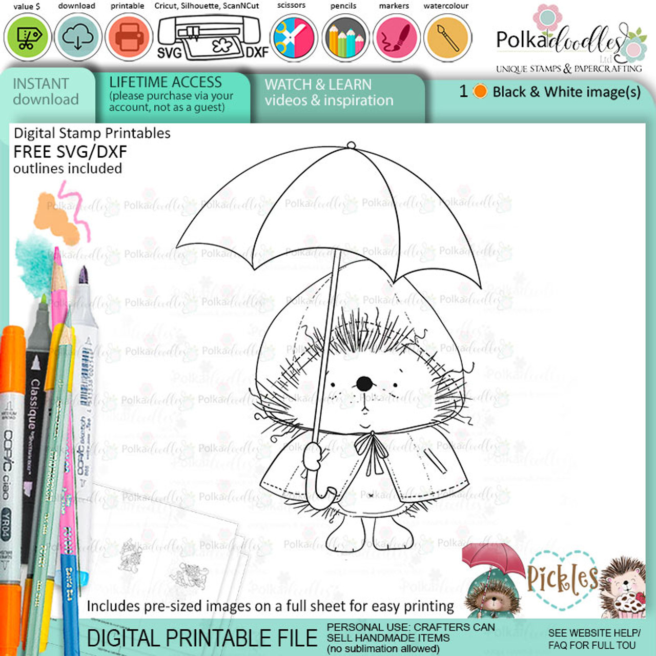 Pickles hedgehog umbrella