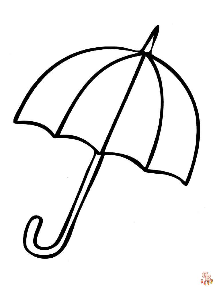 Umbrella coloring pages free printable and easy to use