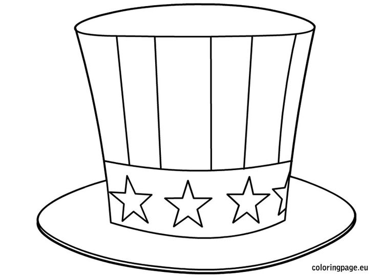 Uncle sams hat coloring page uncle sam patriotic door hanger coloring pages for kids