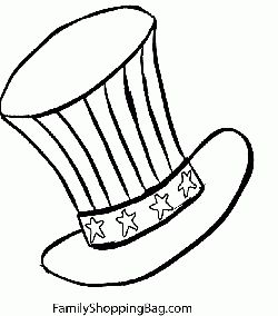 Uncle sam hat star coloring pages coloring pages printable coloring pages