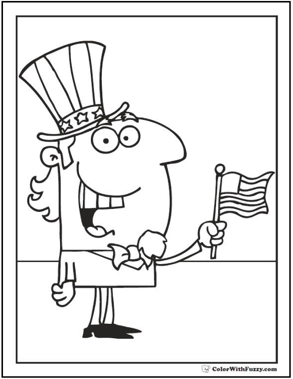 Fourth of july coloring pages â patriotic coloring pages