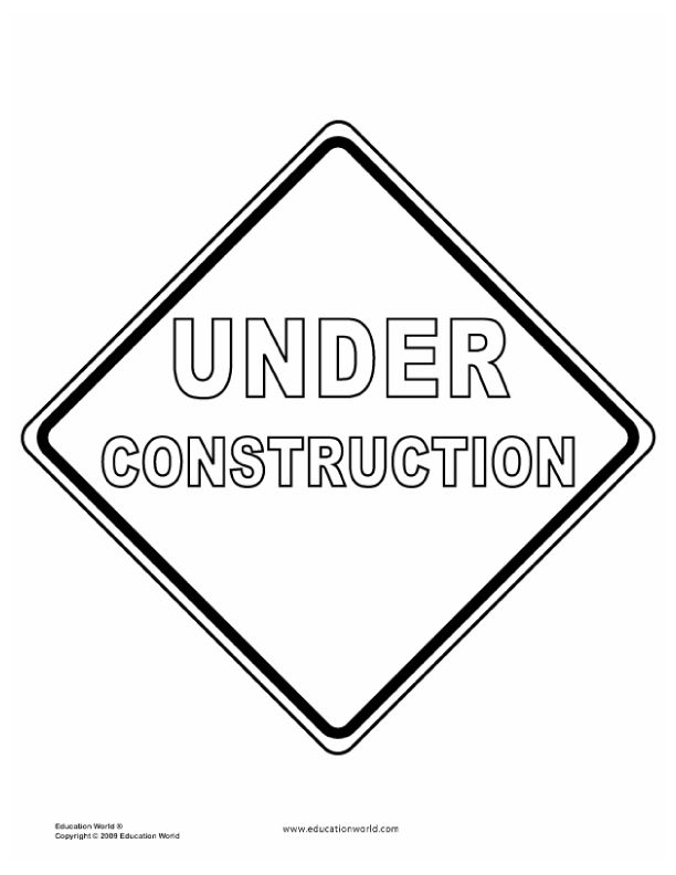 Printablecolouringpagescouk construction theme classroom teacher tools construction signs