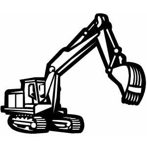 Backhoe in work coloring page construction signs printable coloring pages truck coloring pages