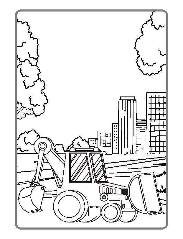 Construction coloring pages printable color pages for children boys and girls digital download