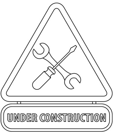 Under construction sign coloring page free printable coloring pages construction signs printable construction signs free printable coloring pages