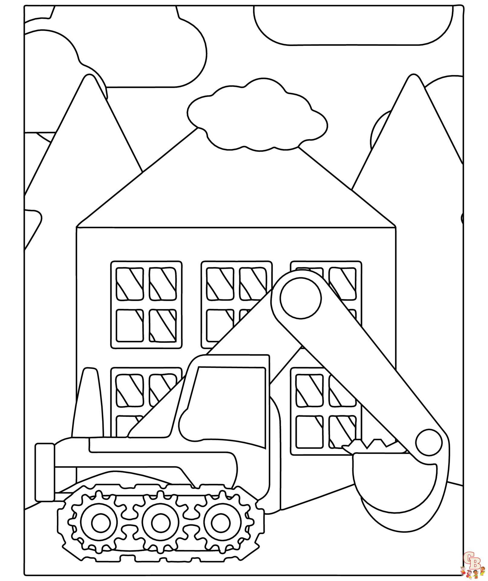 Construction coloring pages printable free easy