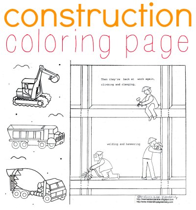 Construction coloring page for kids who love diggers