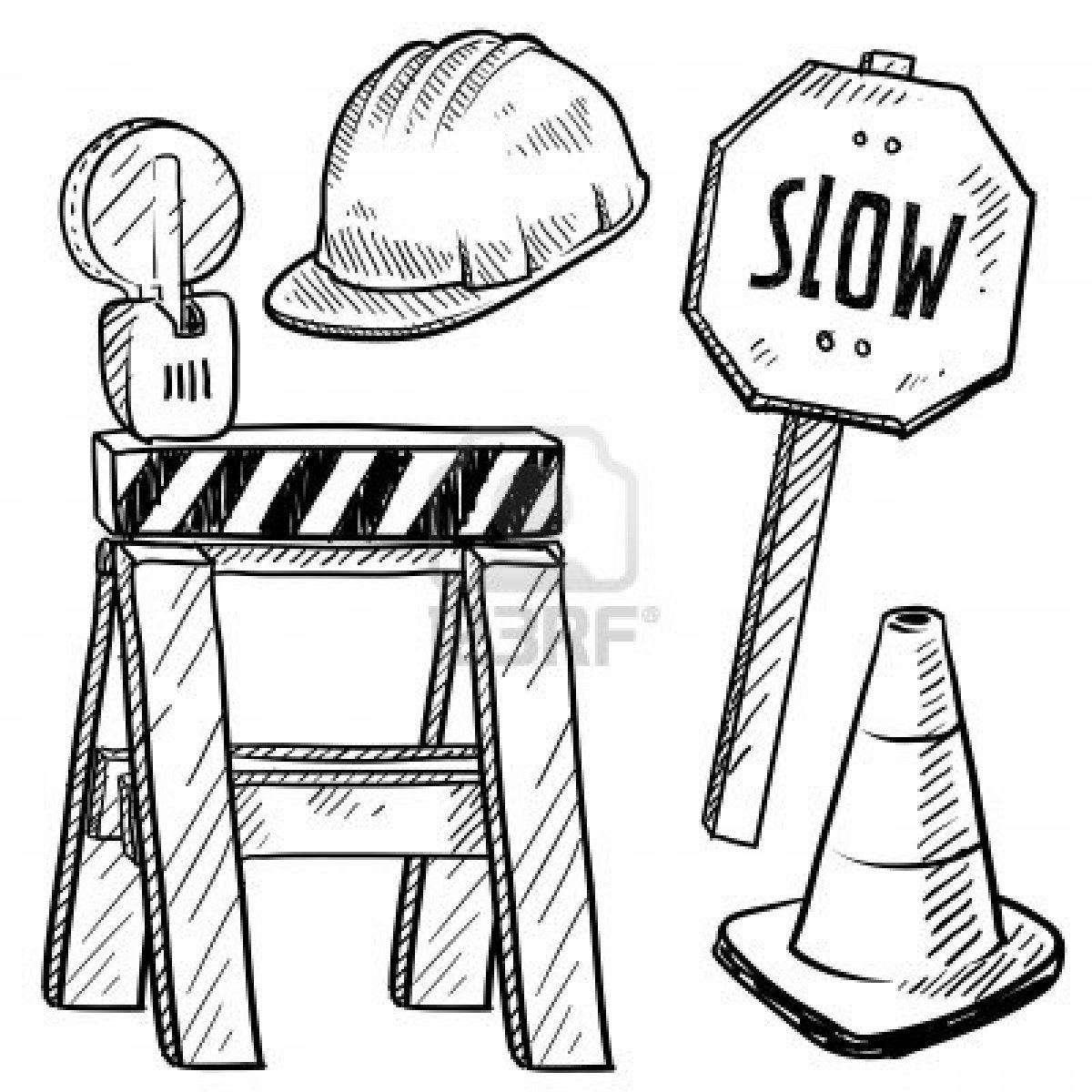 Construction signs construction birthday coloring pages