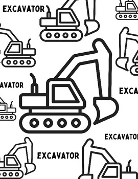 Construction coloring pages no prep activity printable digital download