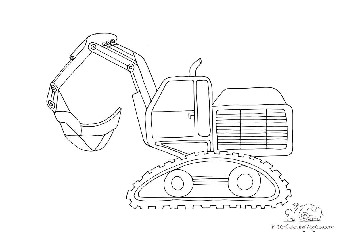 Coloring pages construction site