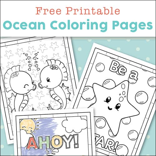 Super cute ocean coloring pages for kids free printables