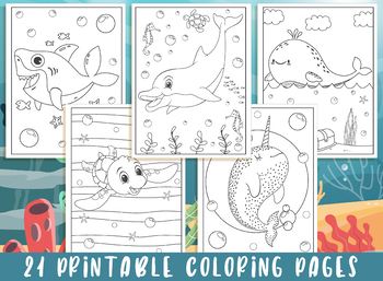 Under the sea coloring pages tpt