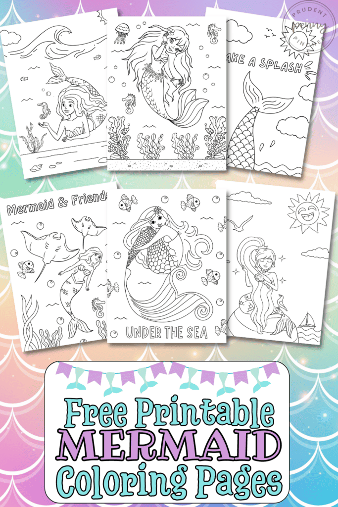 Free printable mermaid coloring pages for kids