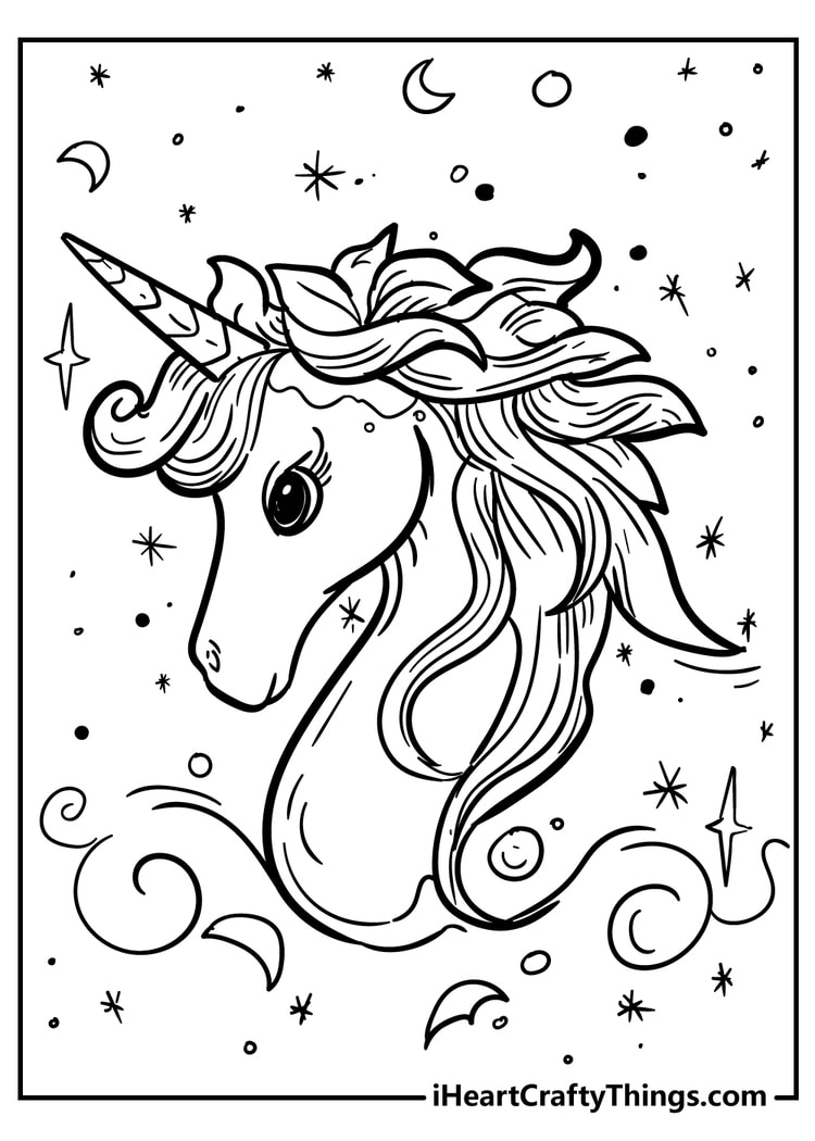 Unicorn coloring pages free printables