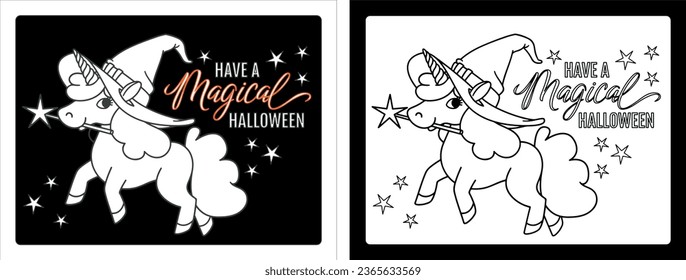 Unicorn halloween coloring pages images stock photos d objects vectors