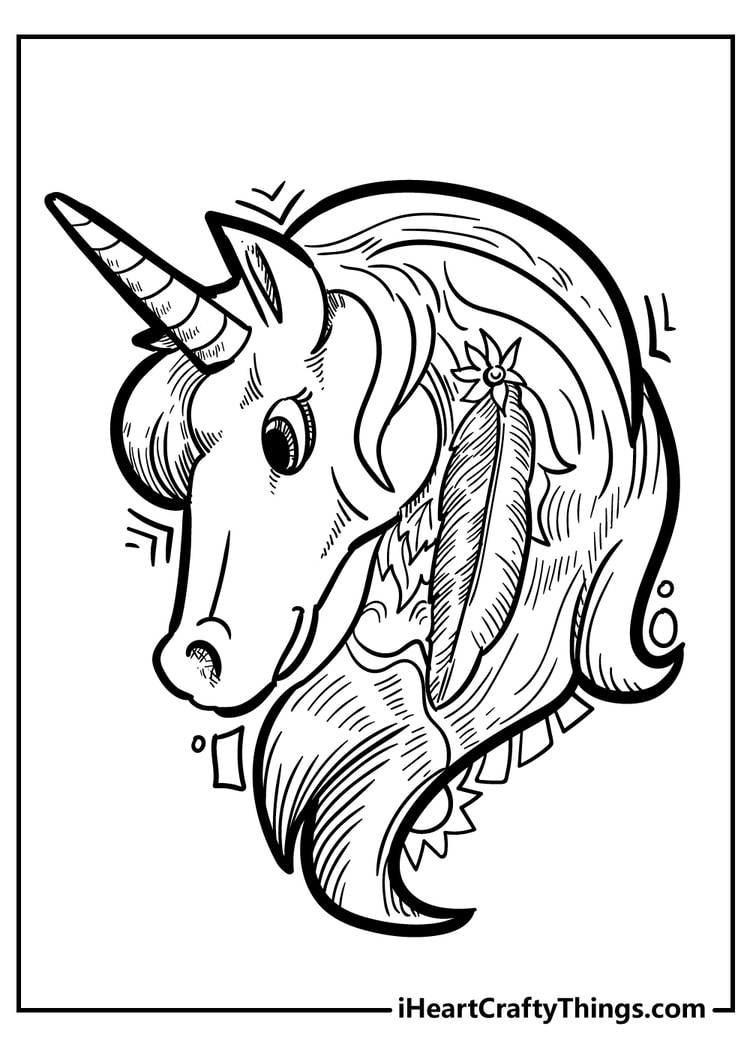 Unicorn coloring pages free printables