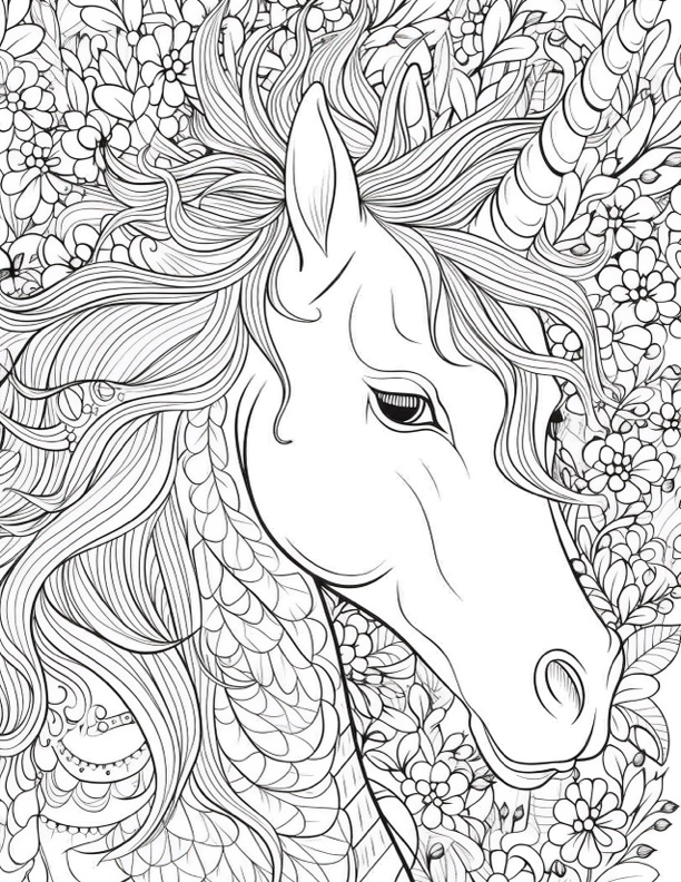 Unicorn coloring pages