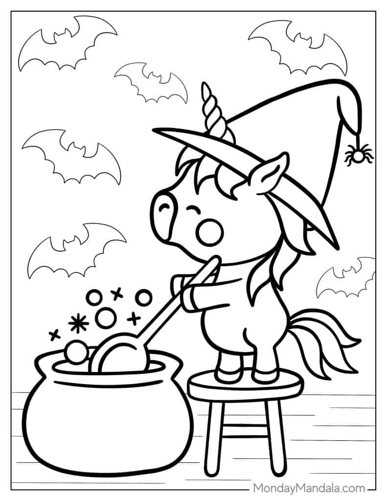 Unicorn coloring pages free pdf printables