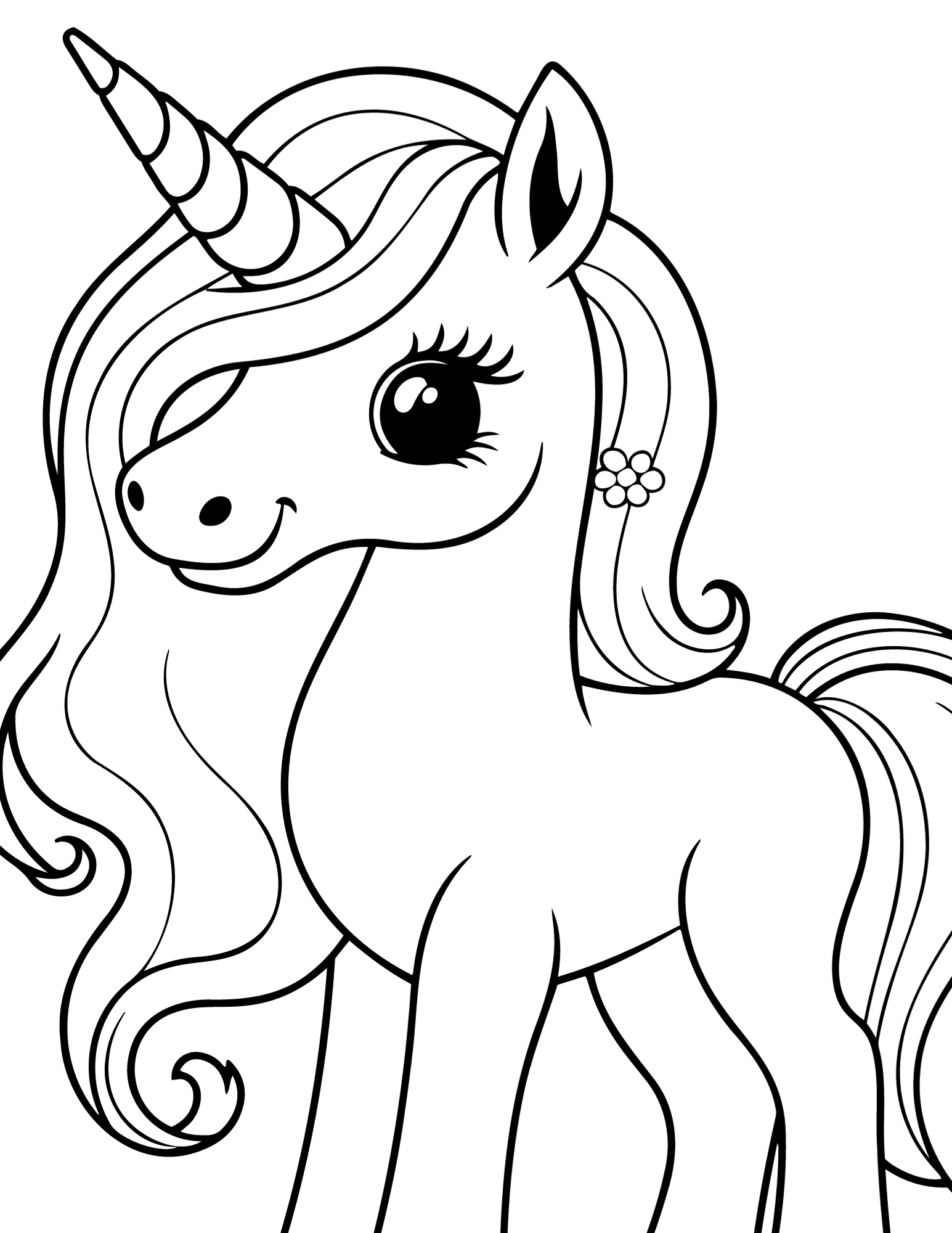 Free printable unicorn coloring pages