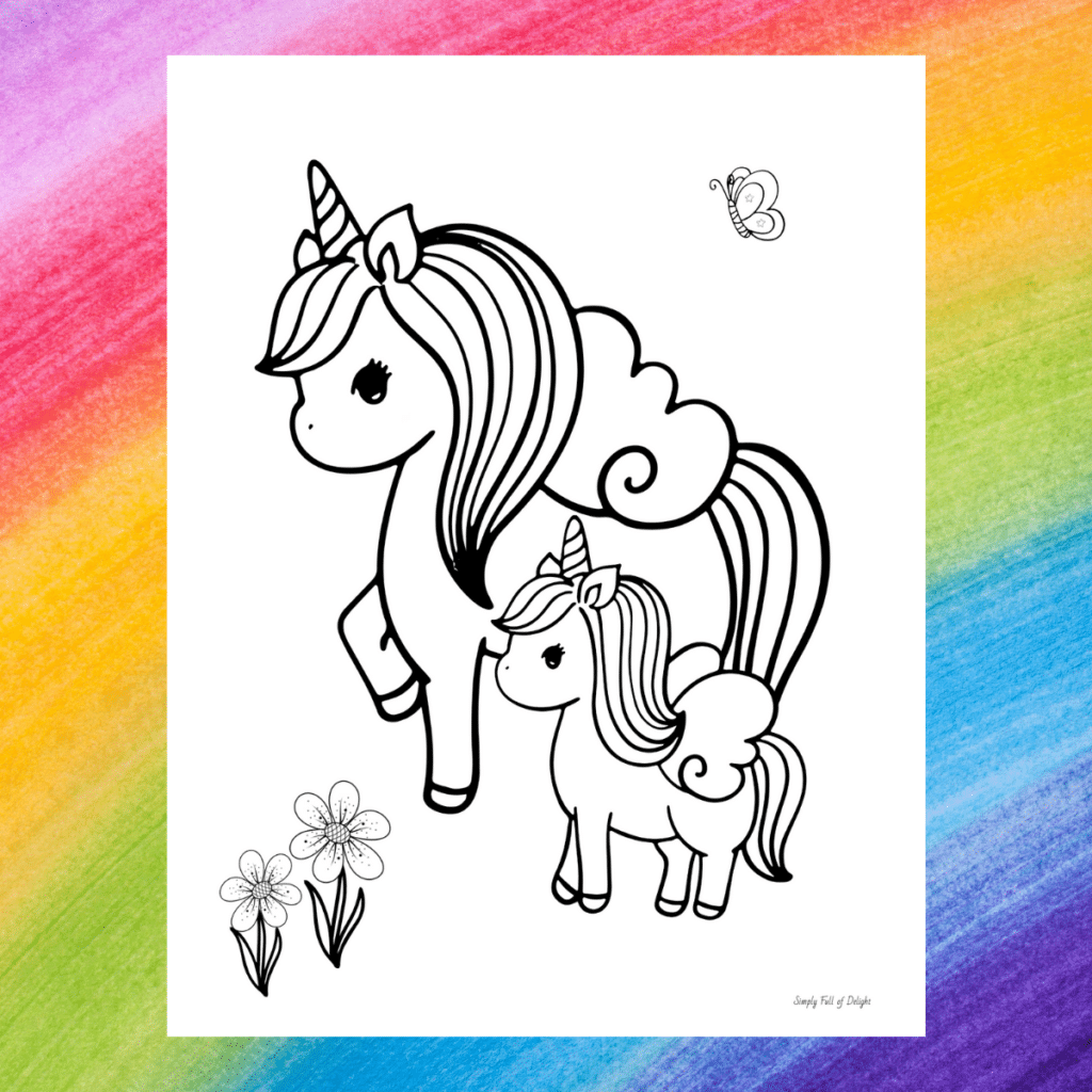 Unicorn coloring pages for kids free printable