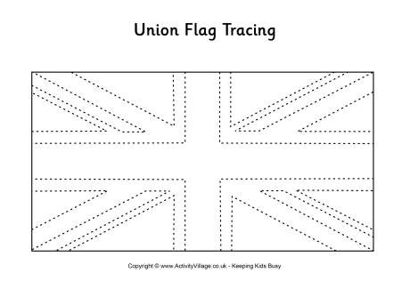 Union jack flag coloring page