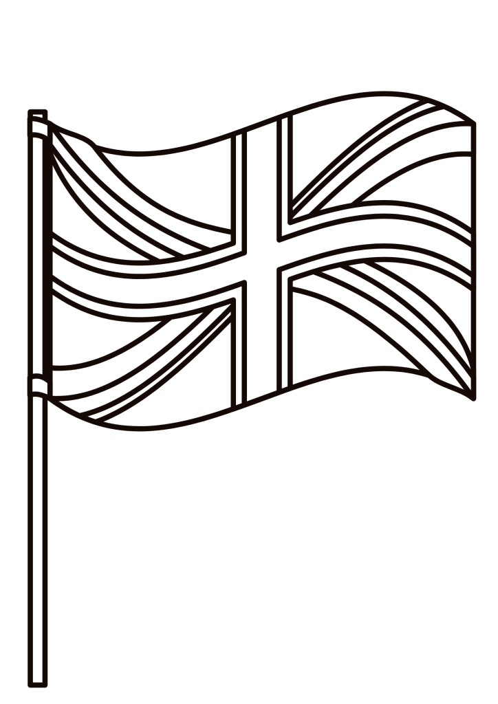 Free printable british flag louring pages