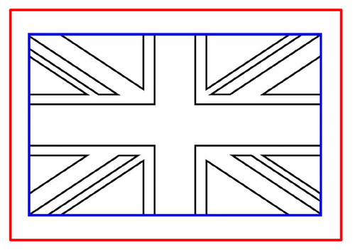 Union jack uk map template teaching resources