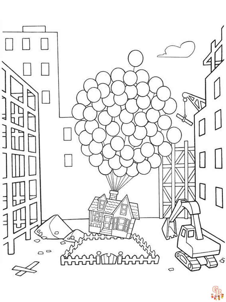 Free up movie coloring pages printable and easy