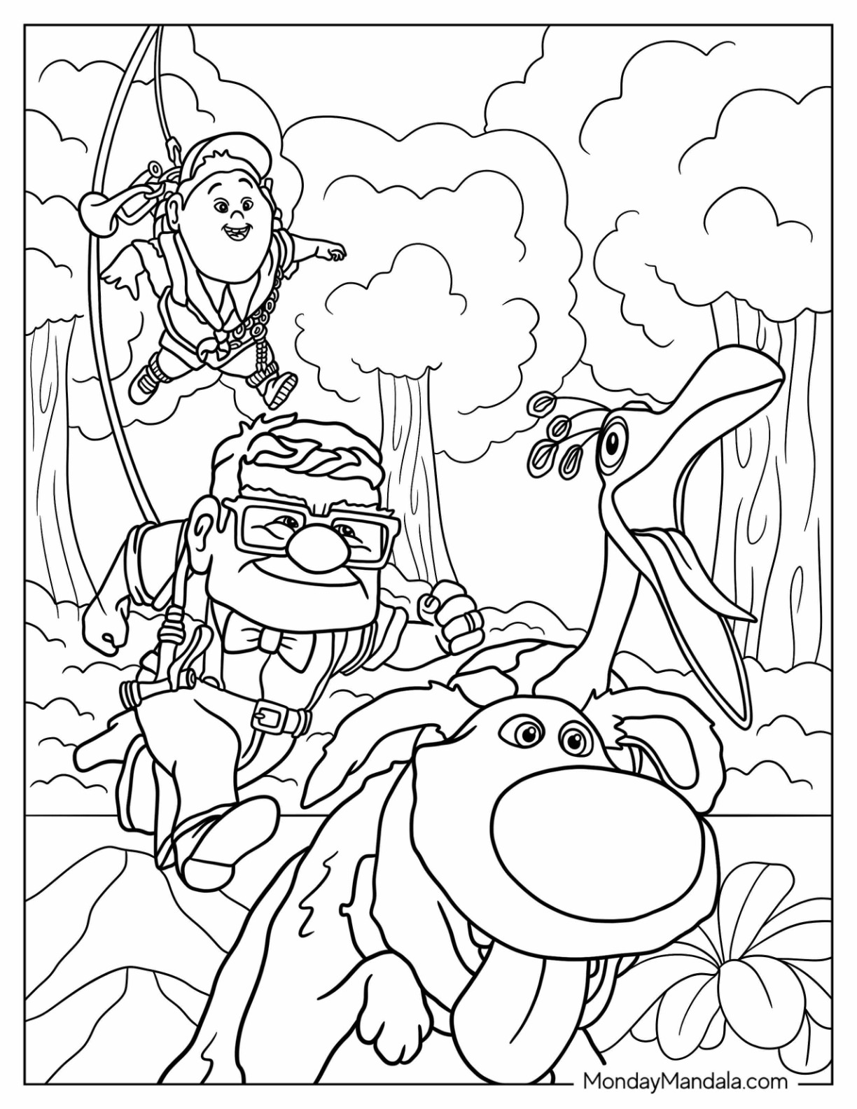 Up coloring pages free pdf printables