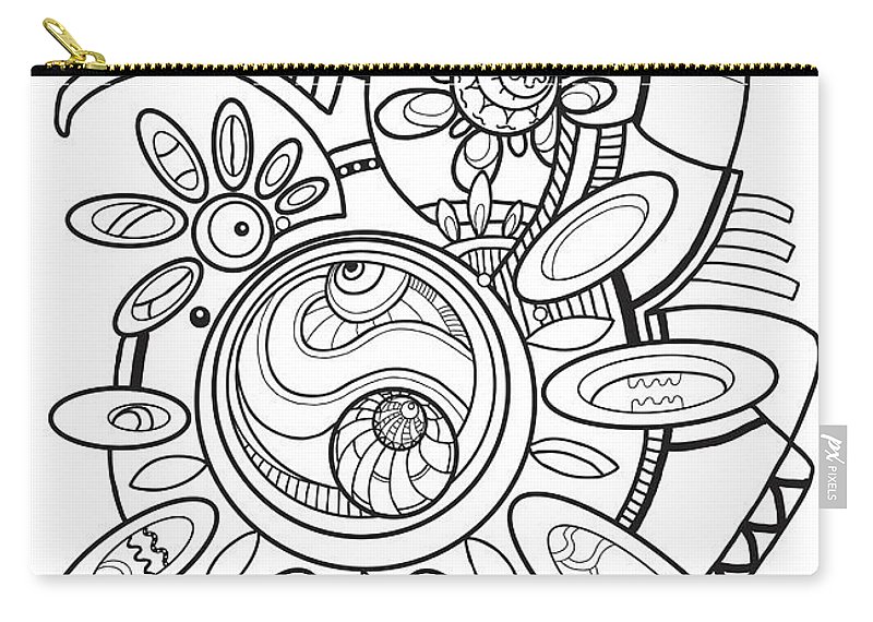 Illustration printable coloring pages for adults zip pouch by olha zolotnyk