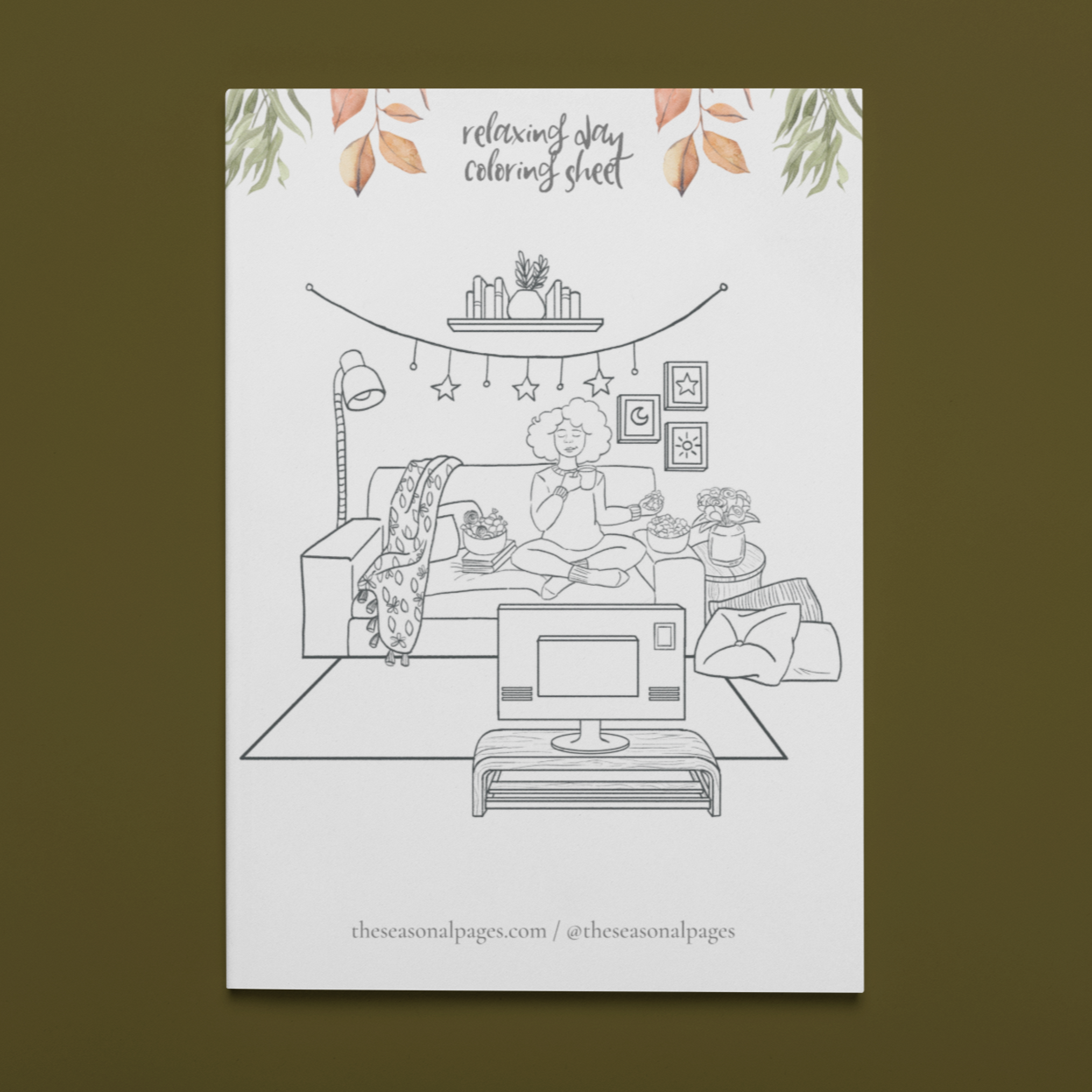 Relaxing day coloring page printable â the seasonal pages