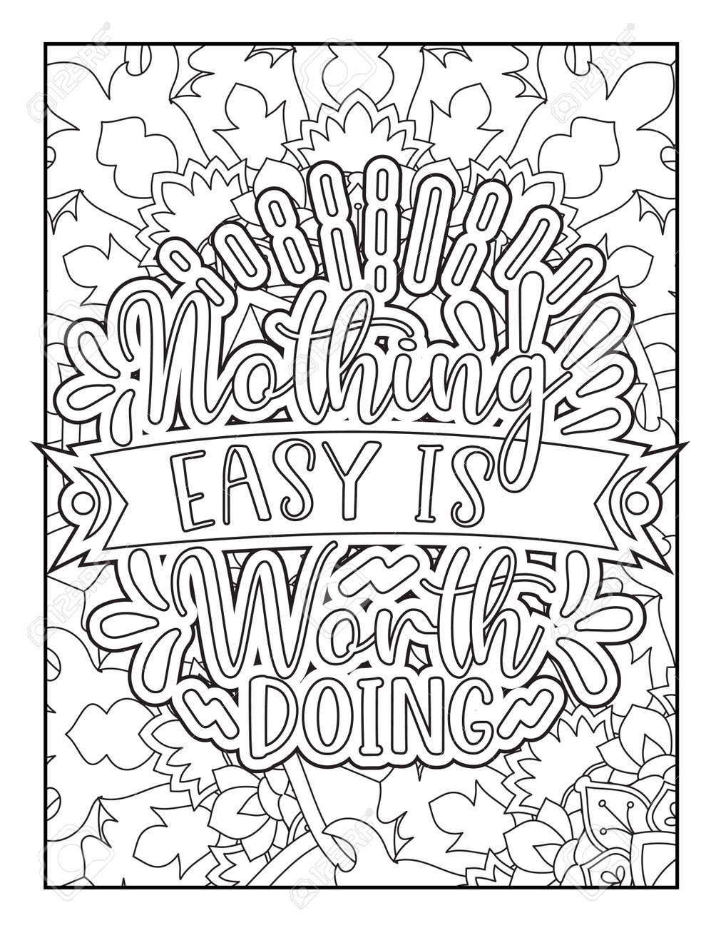 Motivational quotes coloring page inspirational quotes coloring page affirmative quotes coloring page positive quotes coloring page good vibes swear word coloring page motivational typography royalty free svg cliparts vectors and stock