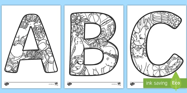 Mindful animal letters louring resources