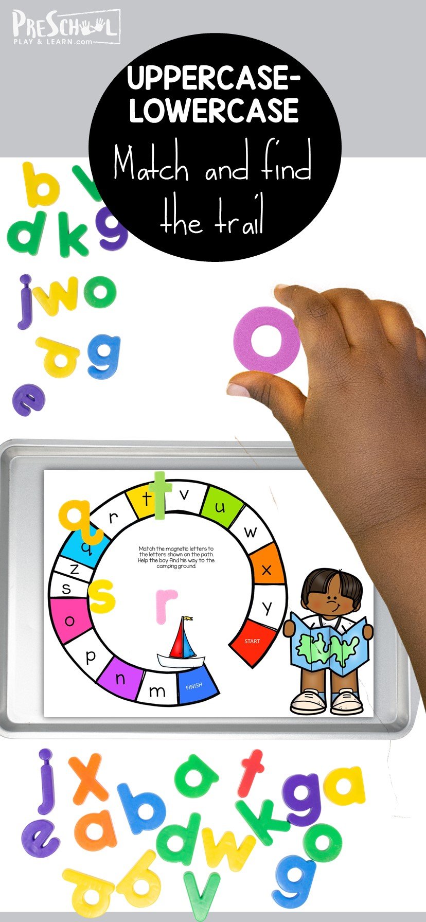 Free printable upper and lowercase letter matching game