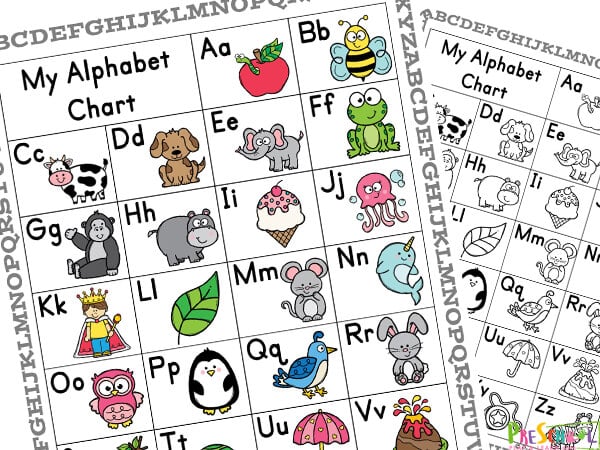 Free alphabet chart printable