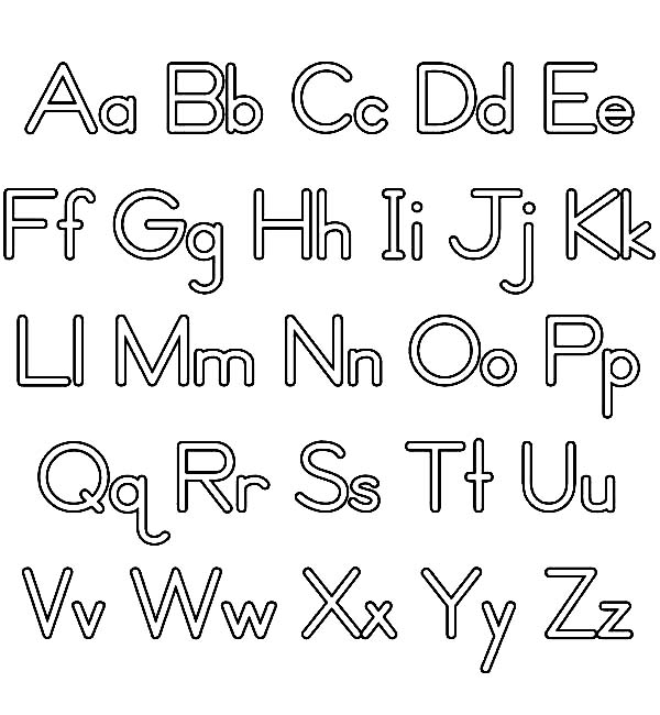 Free printable alphabet letters upr and lower case template