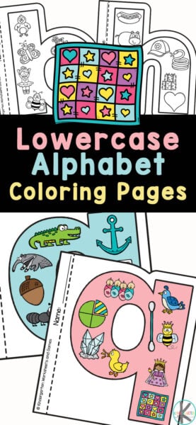 Free printable lowercase alphabet coloring pages