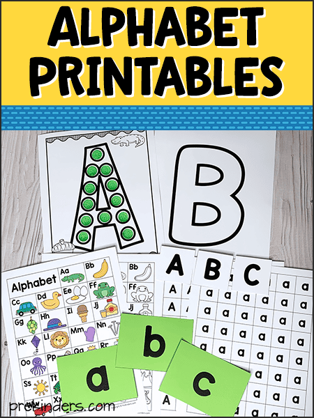 Alphabet printables for pre