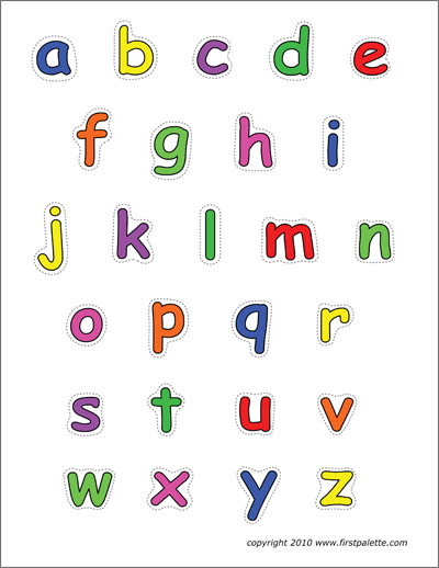 Alphabet lower case letters free printable templates coloring pages