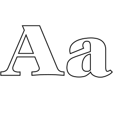 Letter a coloring pages